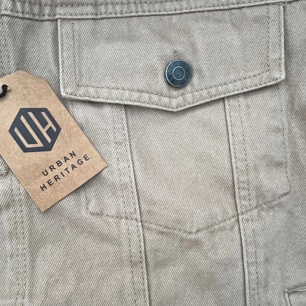 Urban Heritage Men XXL Duck Canvas Barn Jacket‎ NWT Removable Hood Tan Work Coat
